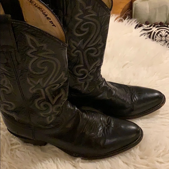SOLD ❤️ Justin Leather London Calf Cowboy Boots - Picture 7 of 8